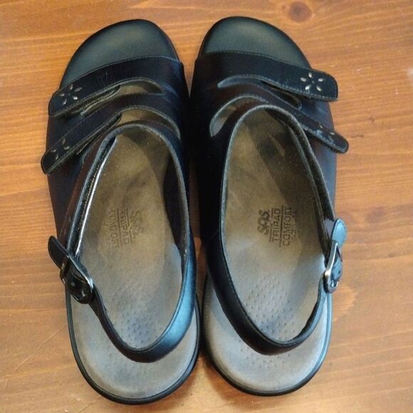 SAS TRIPAD COMFORT QUATRO SLINGBACK SANDALS, BLACK, 9.5 WW  LIKE NEW!! - Picture 7 of 11